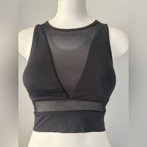 Forever 21 Black Mesh Sports Bra